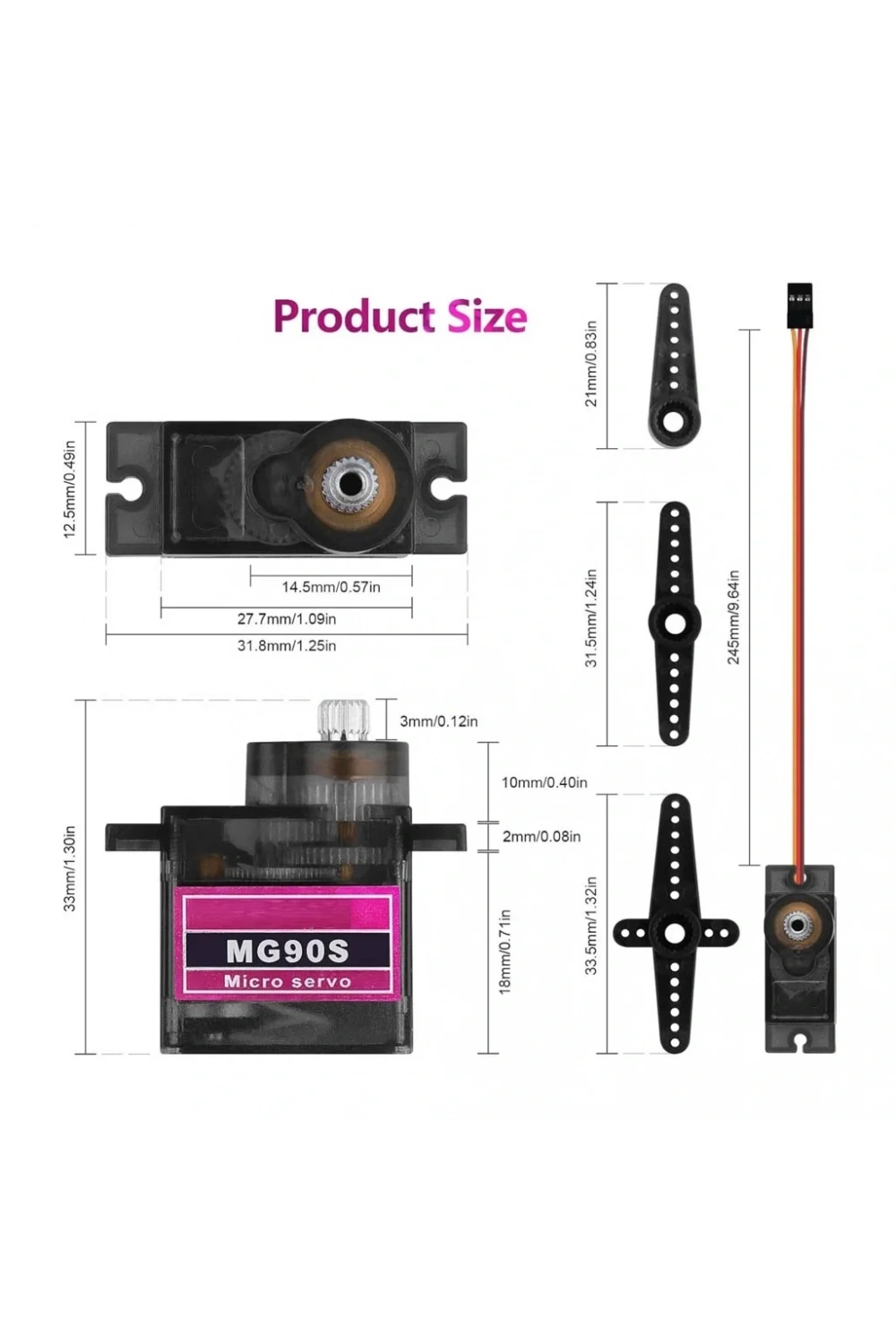 MG90S Tower Pro Micro Servo Motor 180°