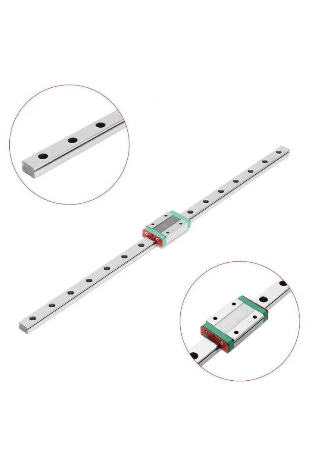 MGN12 Lineer Ray Kızak 400mm - MGN12H Bilyalı Rulman Blok