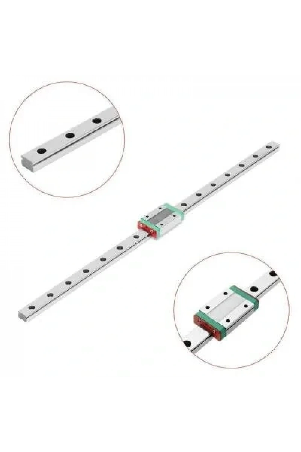 MGN15 Lineer Ray Kızak 500mm - MGN15H Bilyalı Rulman Blok