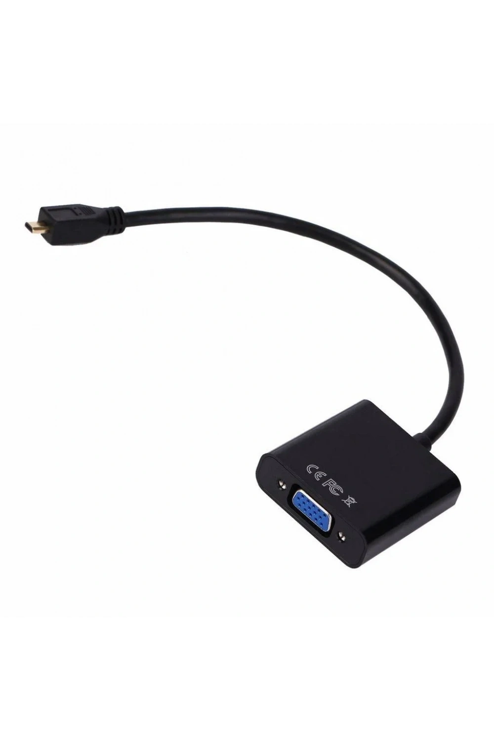 Micro Hdmi to Vga Kablo Dönüştürücü Çevirici Adaptör Siyah