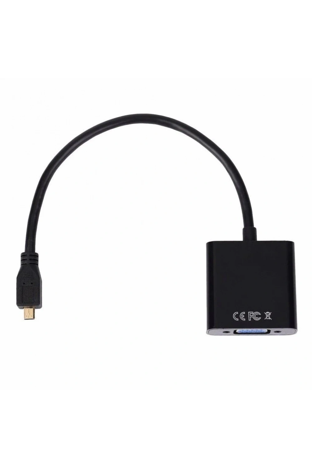 Micro Hdmi to Vga Kablo Dönüştürücü Çevirici Adaptör Siyah