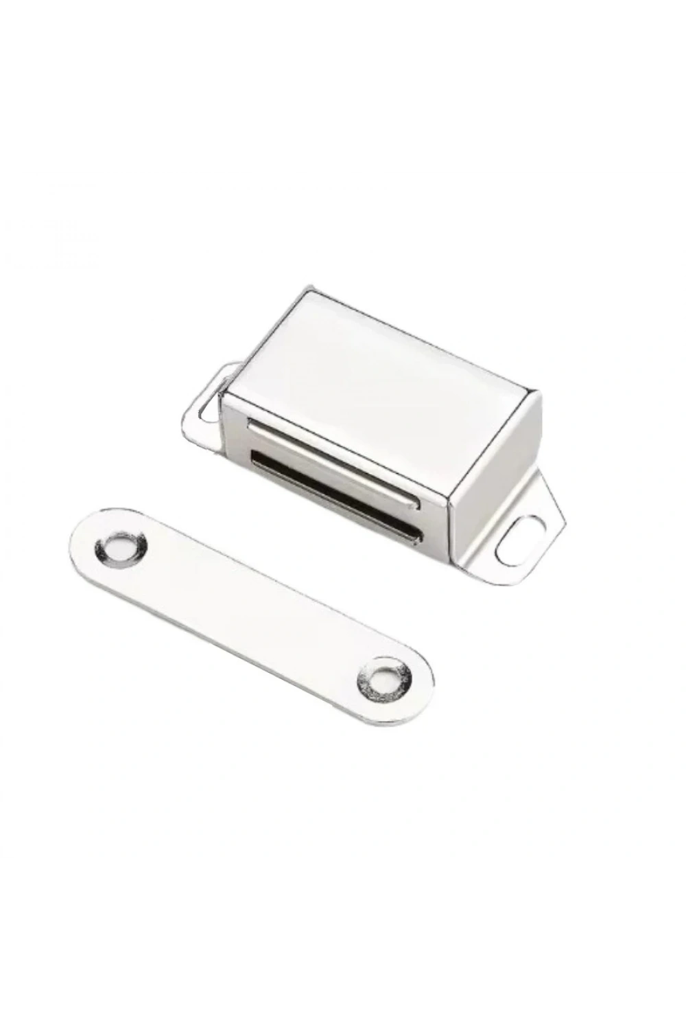 Mıknatıslı Metal Mobilya Kapak Kilidi 36x24x14mm - Krom