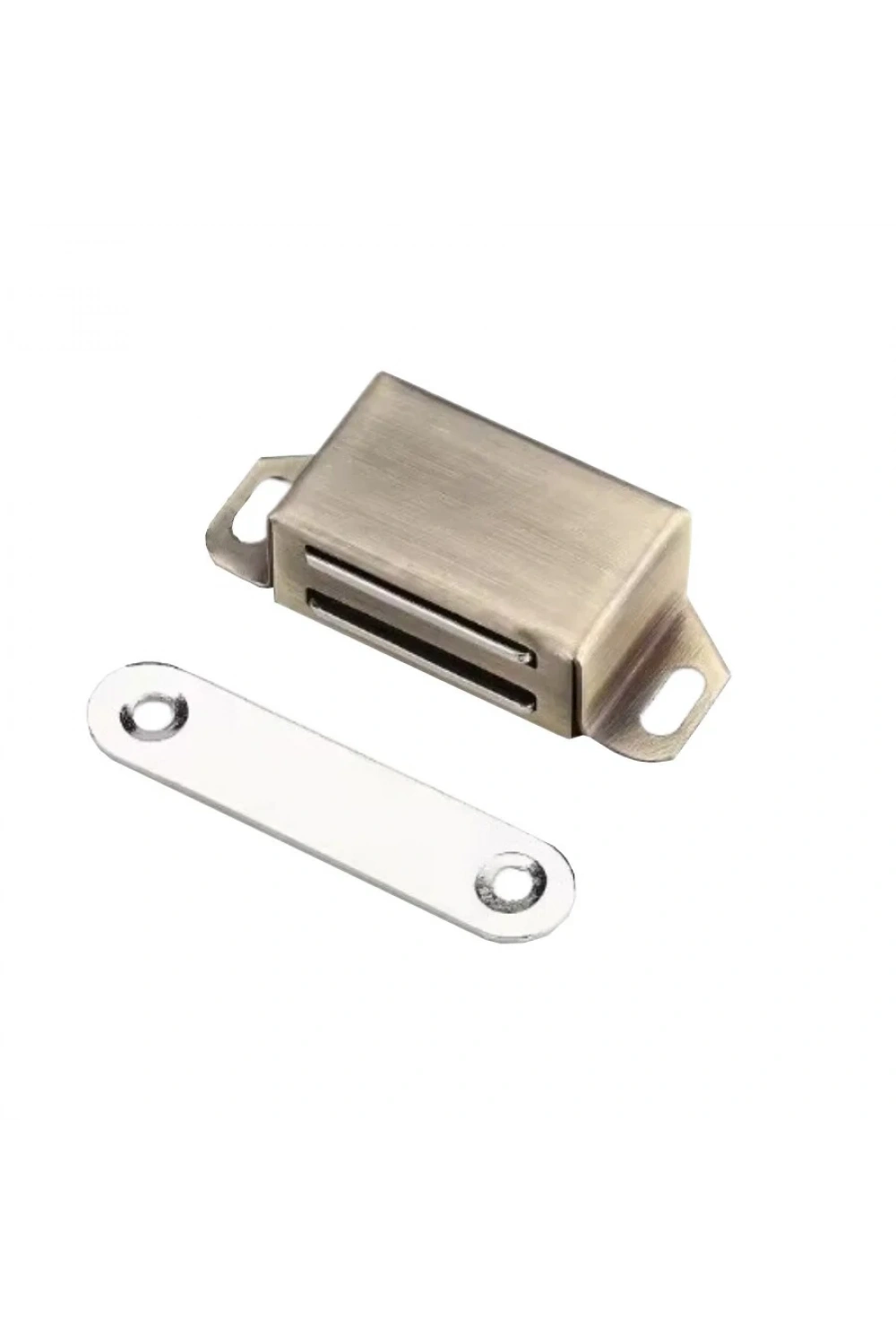 Mıknatıslı Metal Mobilya Kapak Kilidi 36x24x14mm - Yeşil Bronz