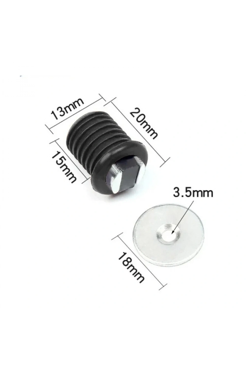 Mıknatıslı Plastik Mobilya Kapak Kilidi 14mm - Siyah