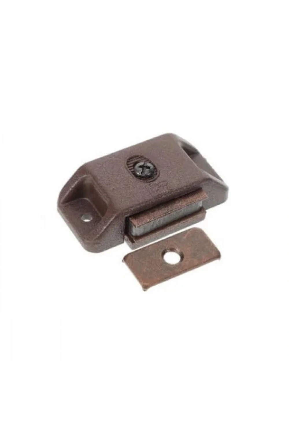 Mıknatıslı Plastik Mobilya Kapak Kilidi 30x23x13mm - Kahverengi