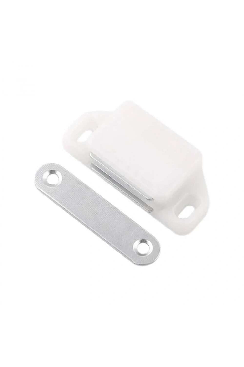 Mıknatıslı Plastik Mobilya Kapak Kilidi 36x25x15mm - Beyaz