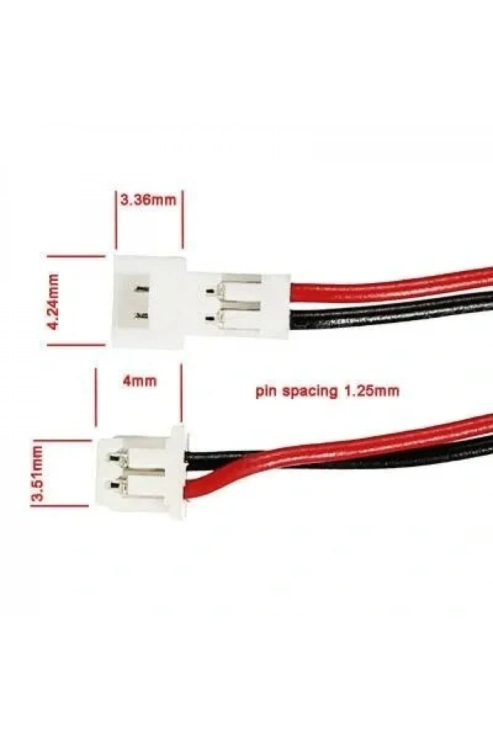 Mikro JST 1.25 2 Pin Erkek ve Dişi Konnektör
