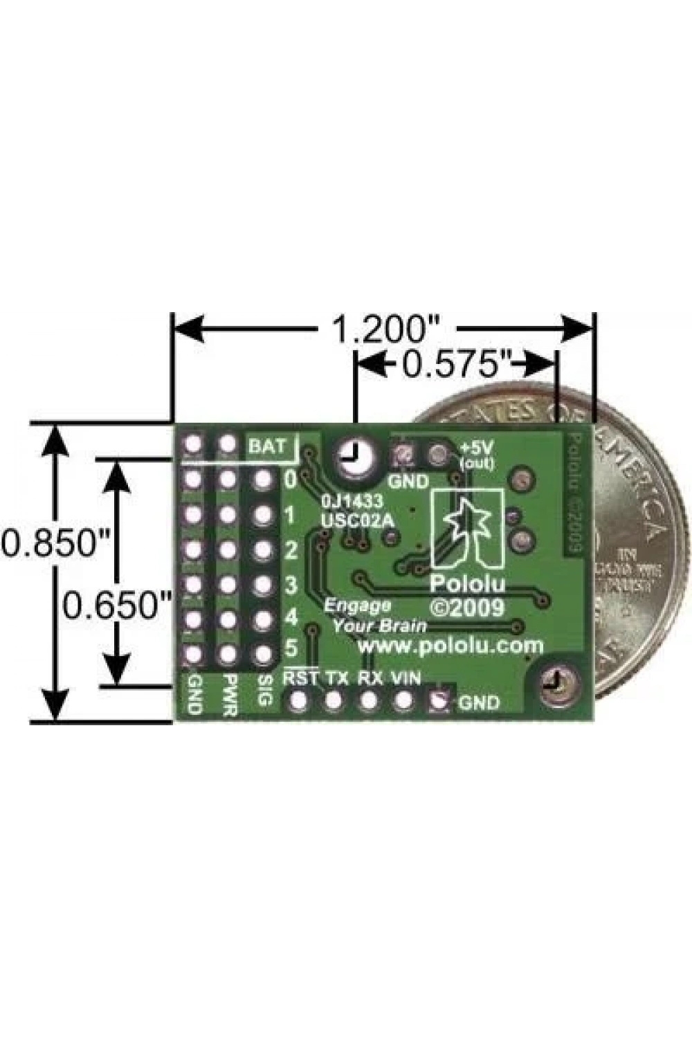 Mikro Maestro 6 Kanallı USB Servo Kontrol Cihazı
