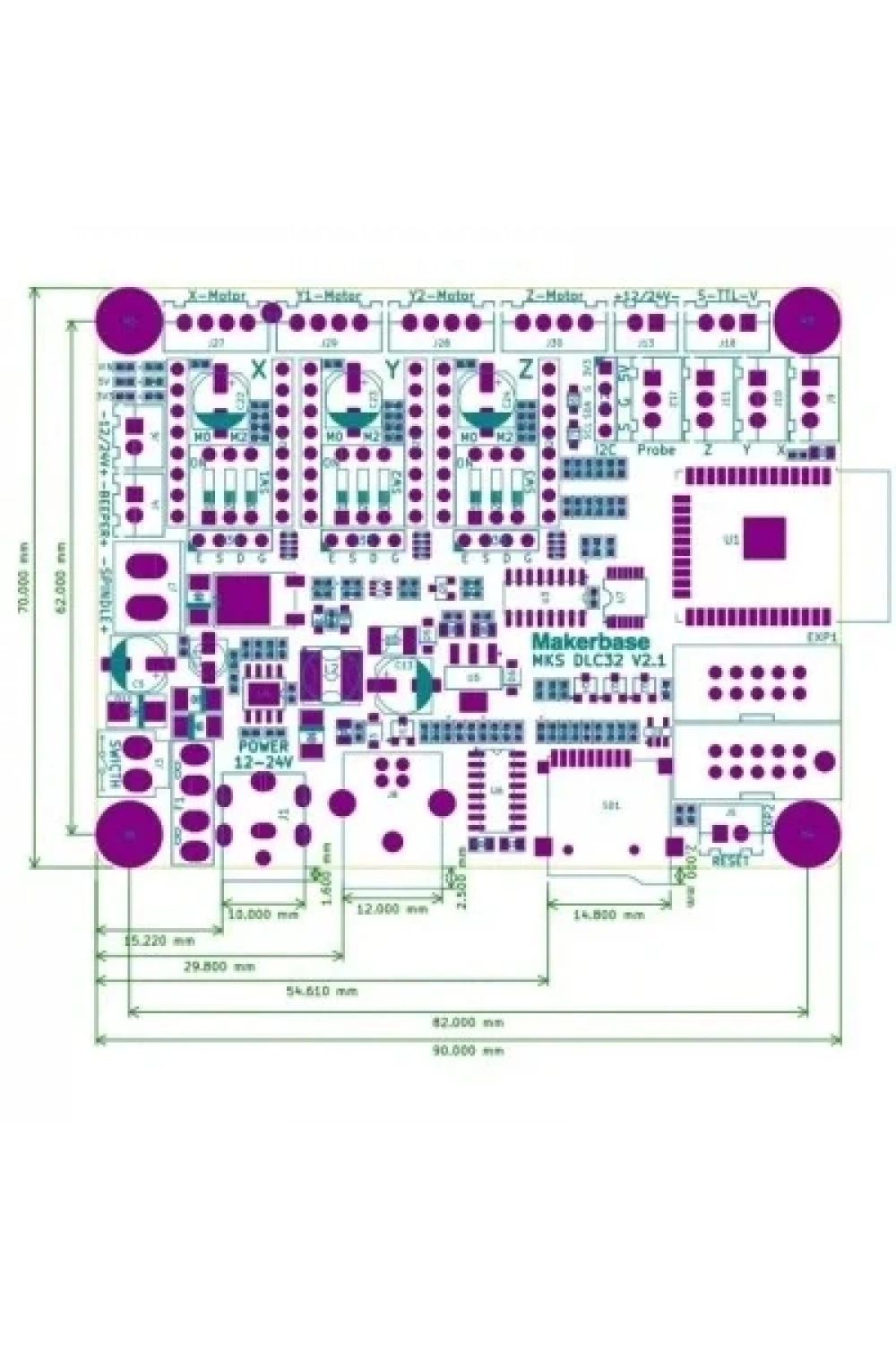 MKS DLC32 v2.1 GRBL CNC Kontrol Kartı Seti + TS35-R LCD Ekran