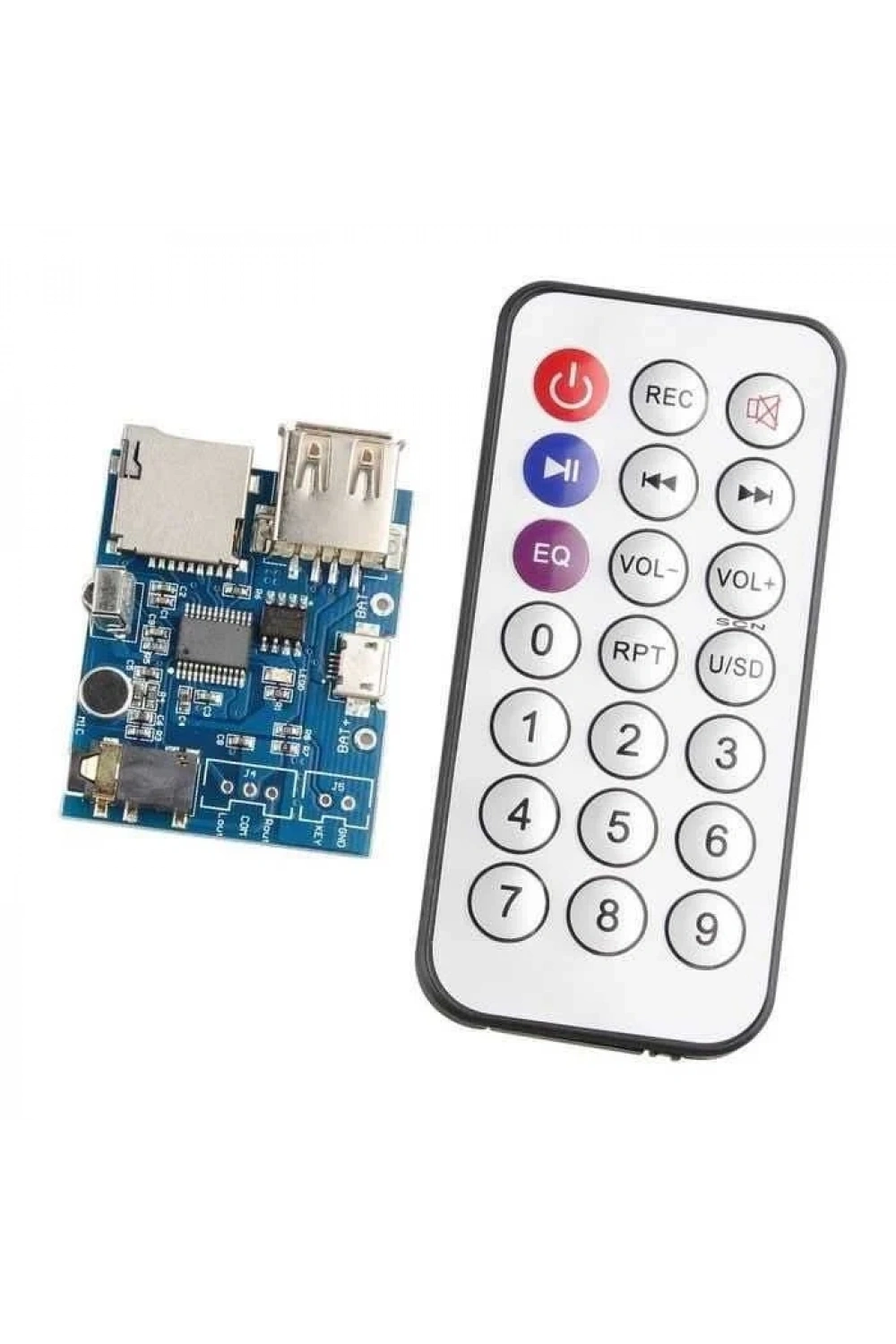 MP3 Kumandalı Amfi Devresi SD Kart + USB Bellek Destekli