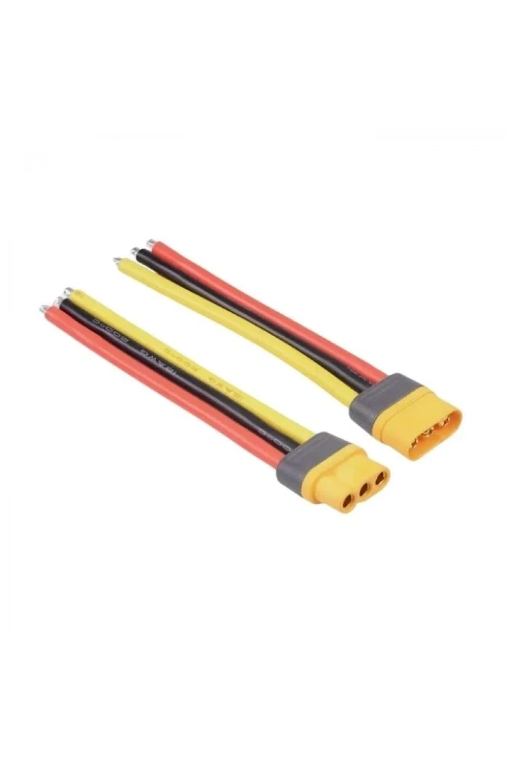 MR60 3-Pin Dişi-Erkek Lipo Pil Şarj Kablosu Seti 20cm