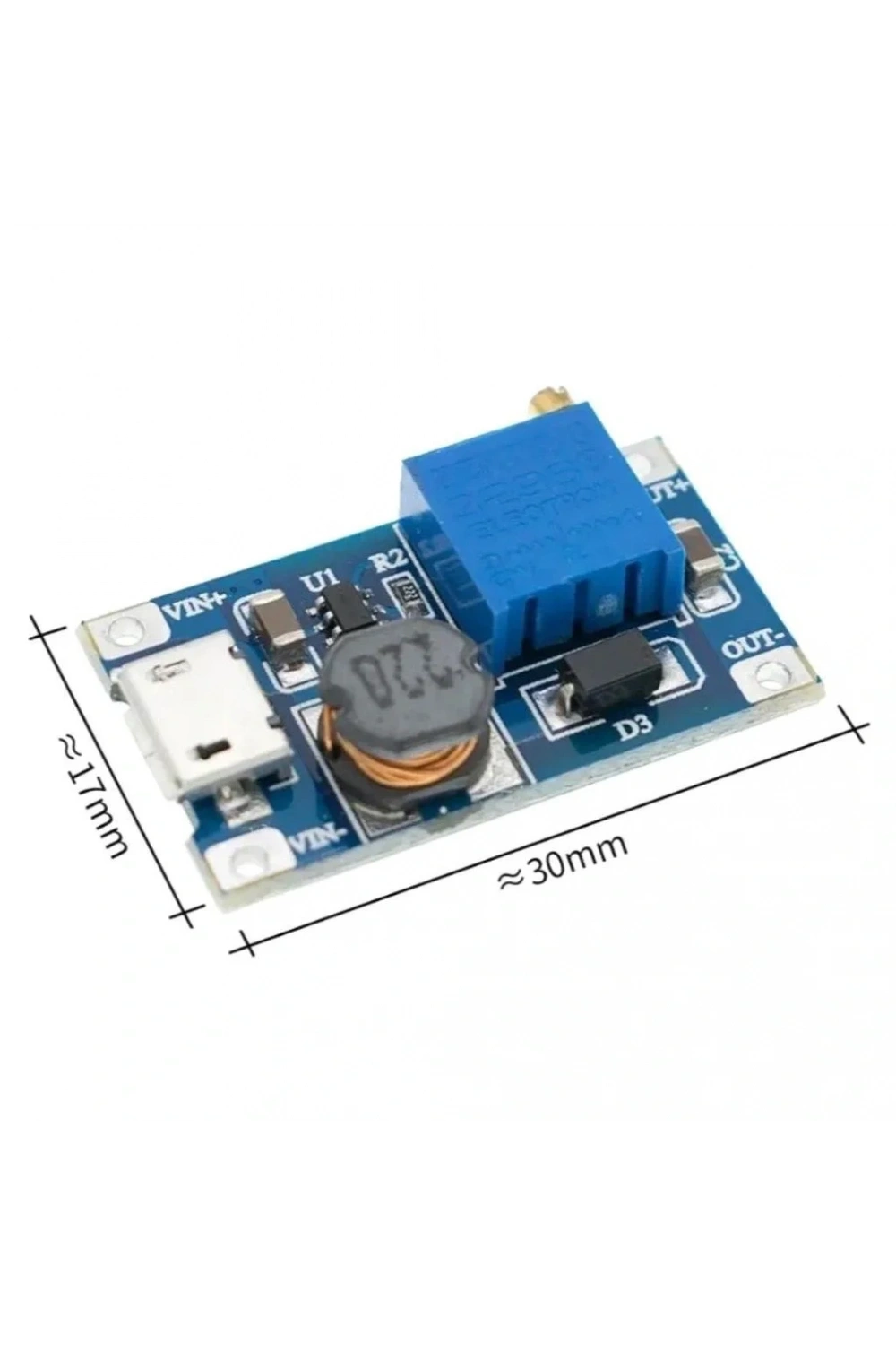 MT3608 2A Dc-Dc Güç Modülü Micro USB Çıkışlı