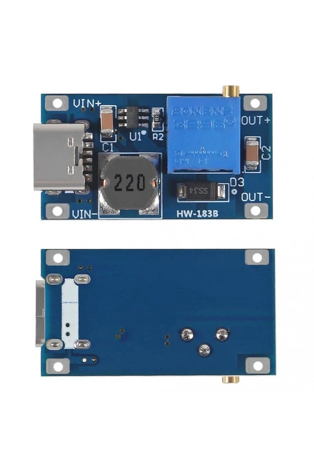 MT3608 2A Dc-Dc Güç Modülü Type-C Çıkışlı
