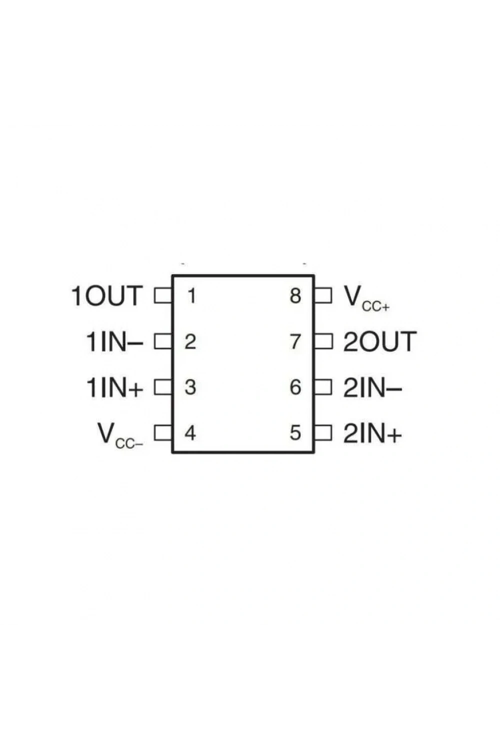 NE5532 SOIC-8 SMD OpAmp Entegresi