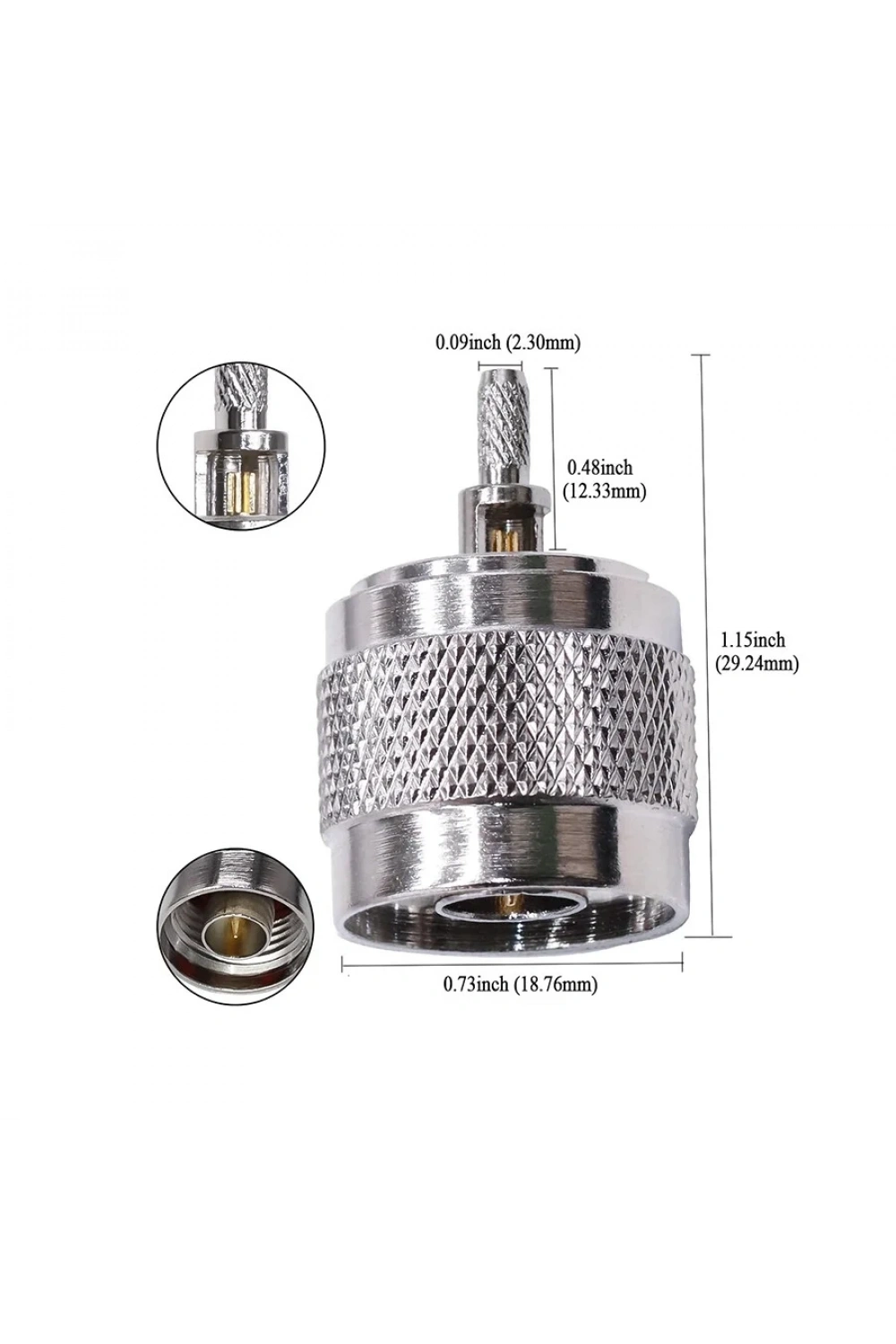 NJ-1.5 N-Tip Erkek Coaxial Konnektör
