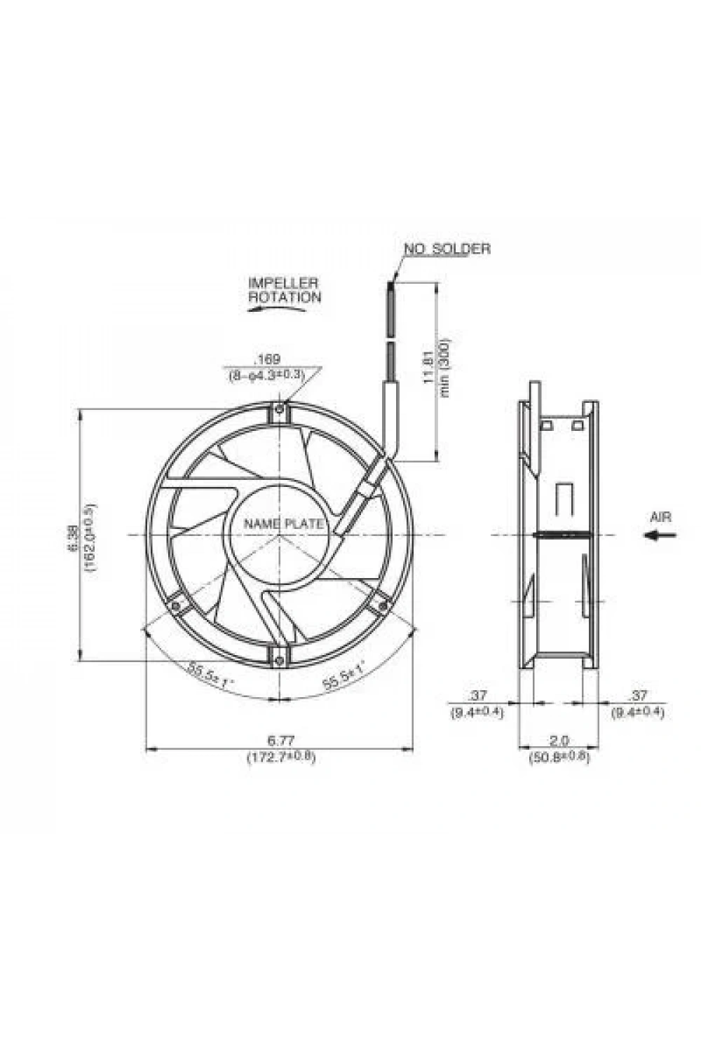 NMB Fan 24V 172x50mm - 17250VA-24Q
