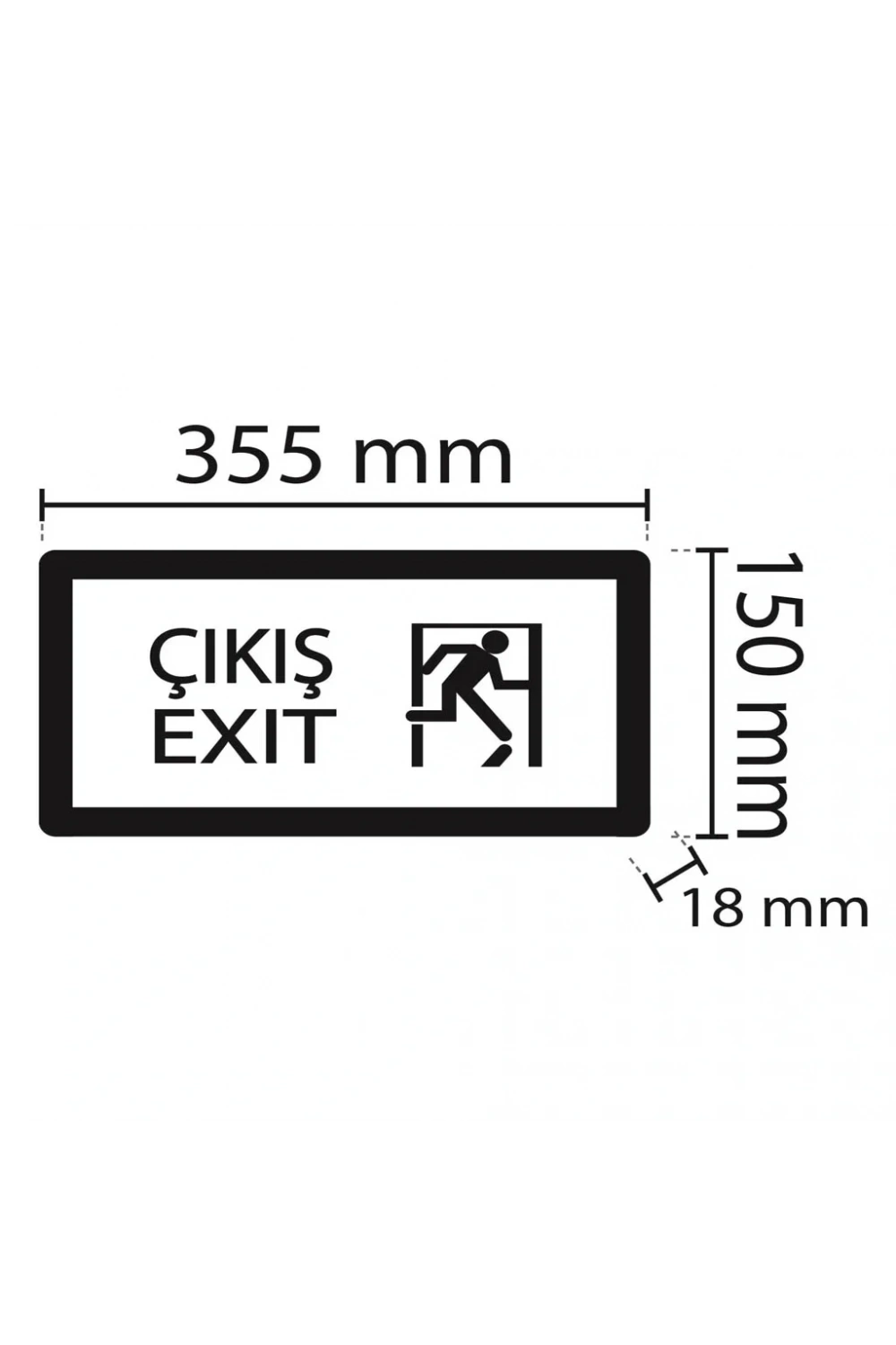 Noas 3W Çift Yönlü Exit Led Acil Çıkış Armatürü