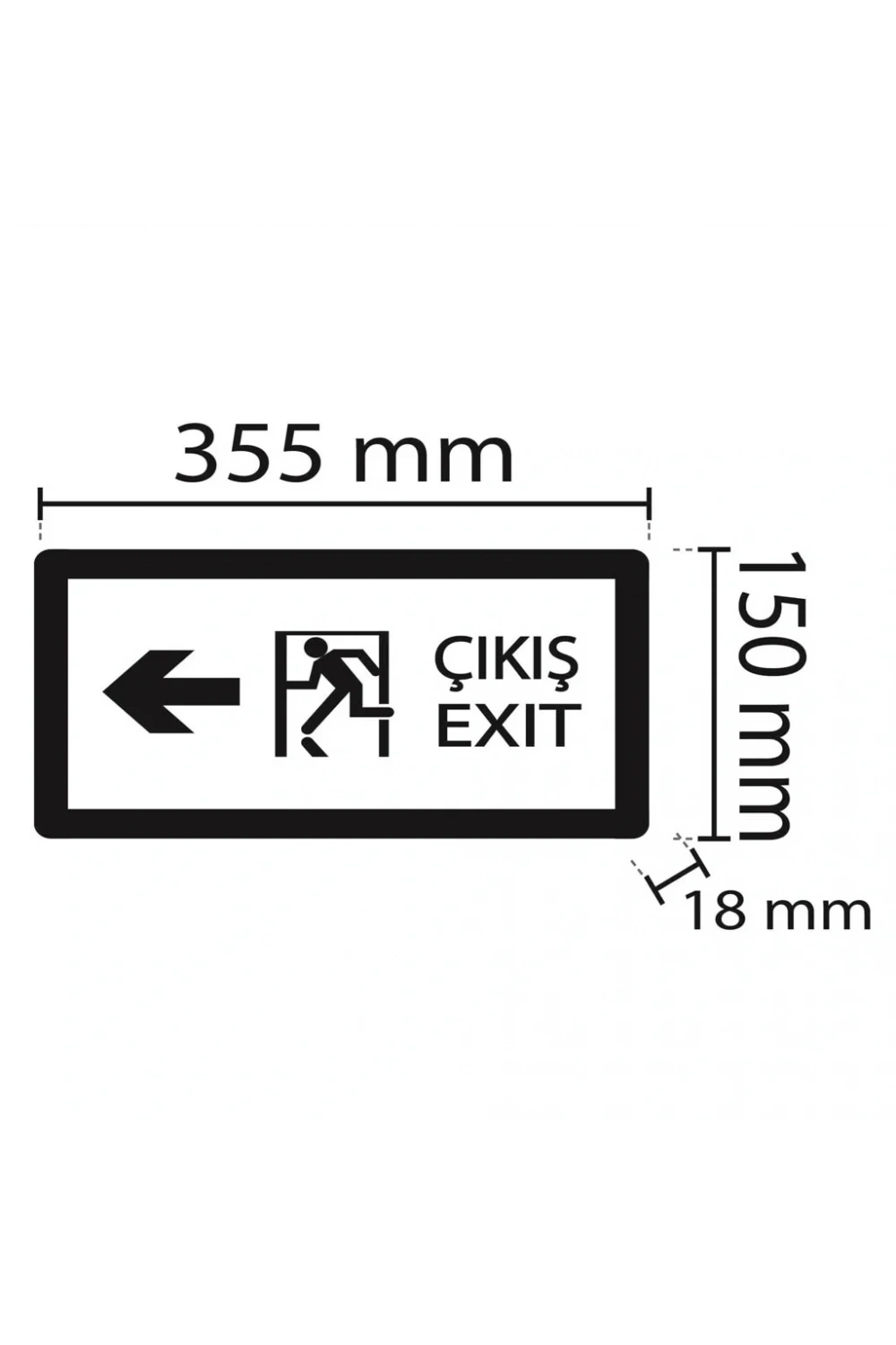 Noas 3W Sağ Sol Çift Yönlü Exit LED Acil Çıkış Armatürü