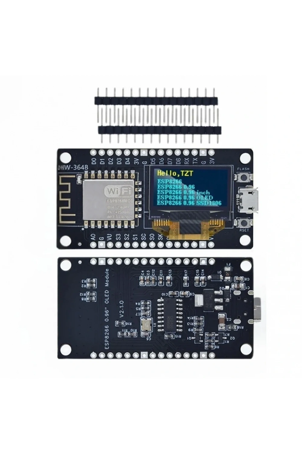 NodeMCU ESP8266 0.96 Inch OLED Wifi Geliştirme Modülü Micro USB