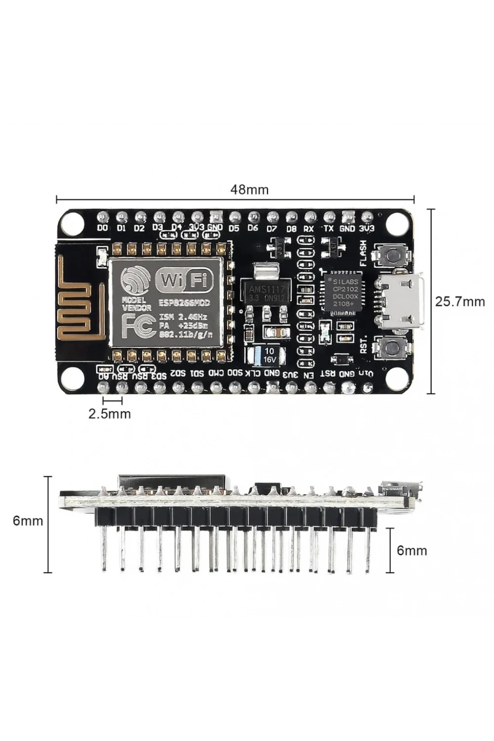 NodeMcu ESP8266 Cp2102 v2.0 Geliştirme Kartı