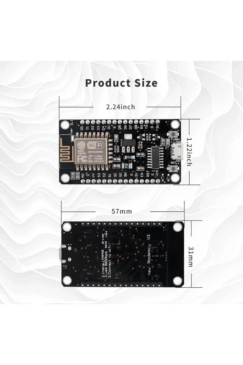 NodeMCU Lolin V3 CH340 Esp8266 Tabanlı Geliştirme Kartı