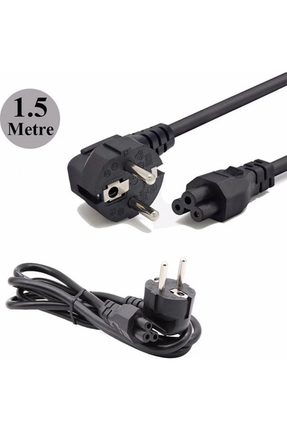 Notebook PC Laptop Güç Power Adaptör Kablosu Yonca Kablo 1.5m