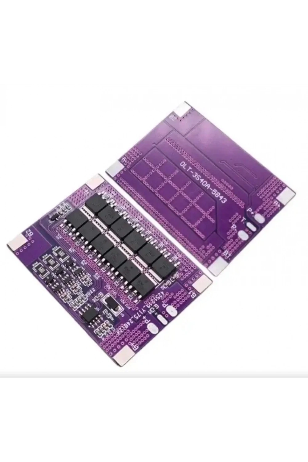OLT 3S 40A 12.6V Balanslı Lityum Batarya BMS (Mor PCB)