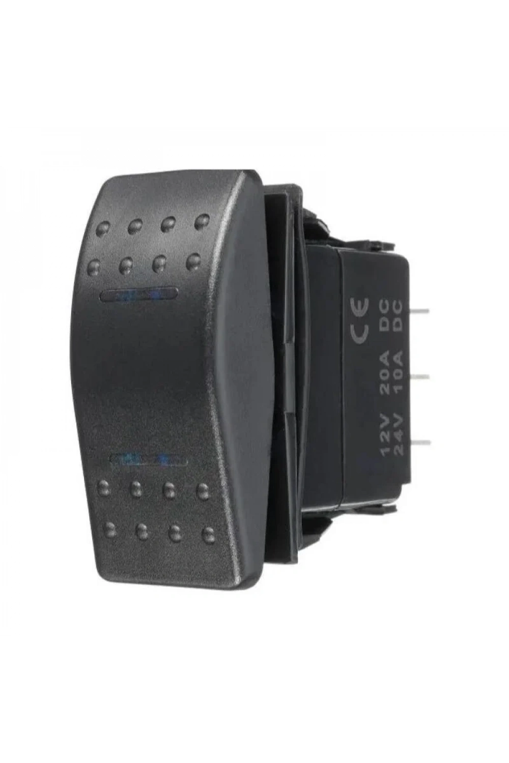 ON-OFF Mavi Işıklı Anahtar 5-Pin 12V-24V