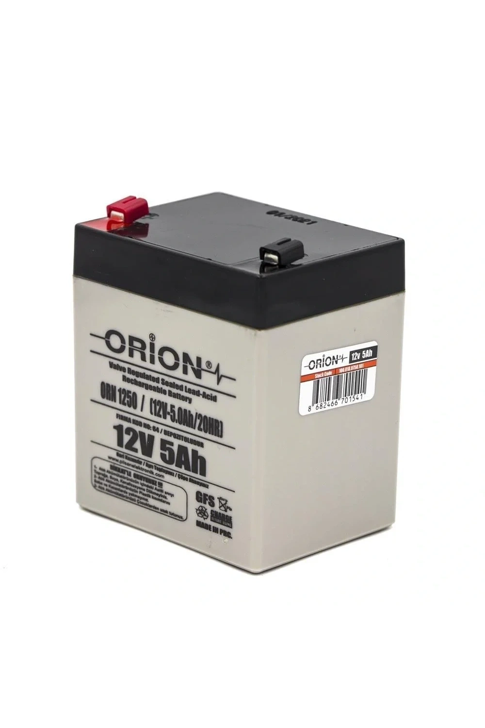 Orion 12V 5Ah Bakımsız Kuru Akü