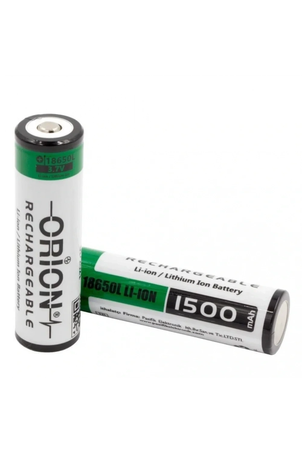 Orion 18650L 1500mAh 3.7V Şarj Edilebilir Li-ion Pil Başlı