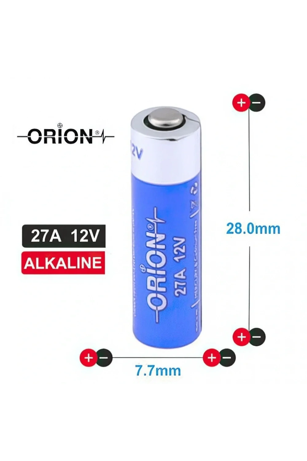 Orion 27A 12V Alkalin Pil Kutu 50 Adet