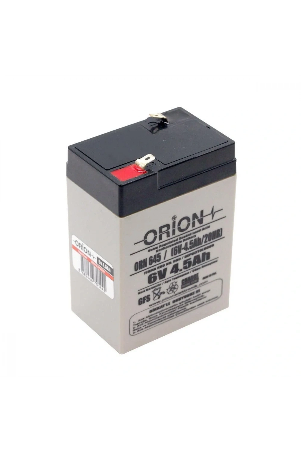 Orion 6V 4.5Ah Bakımsız Kuru Akü