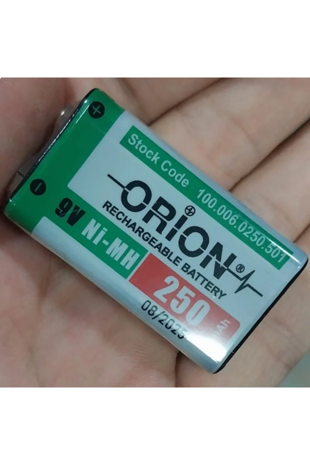 Orion 9V 250mAh Ni-Mh Şarj Edilebilir Pil
