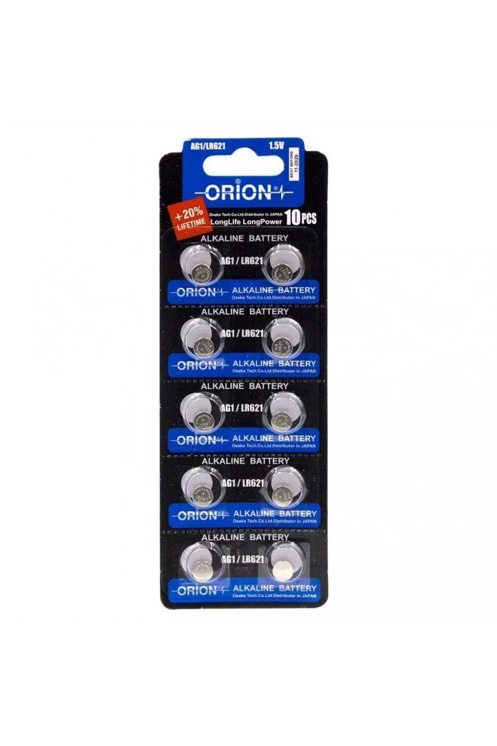 Orion AG1 LR621 364A 1.5V Alkalin Pil 10lu Paket