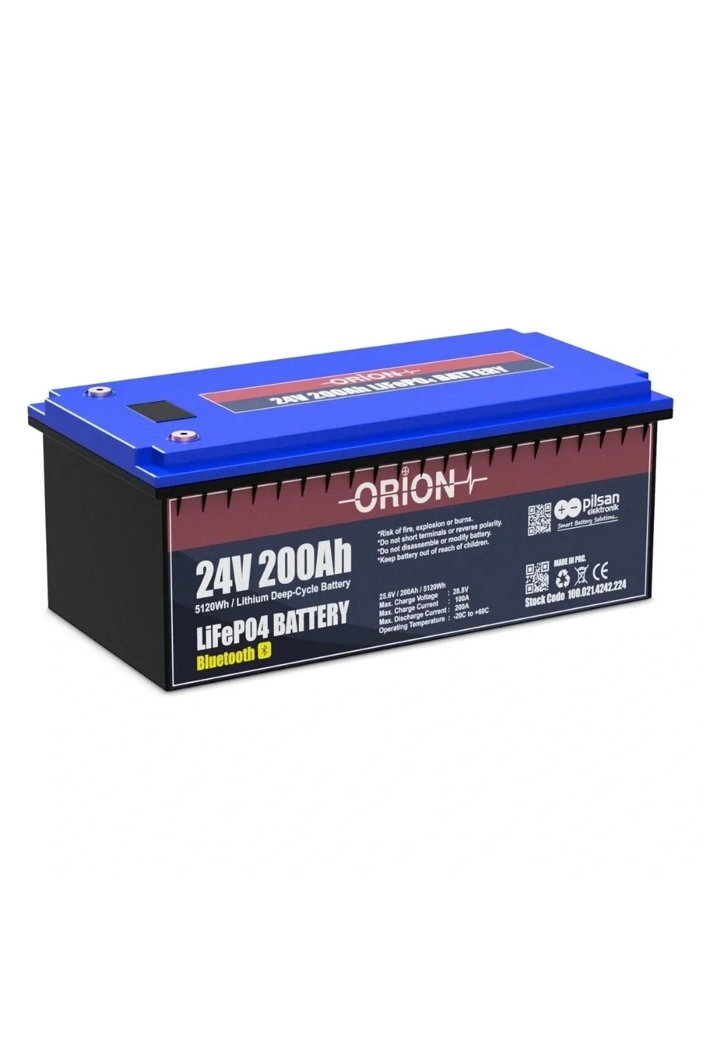 Orion Akü LifePO4 24200B 24V 200AH Bluetooth Ekranlı