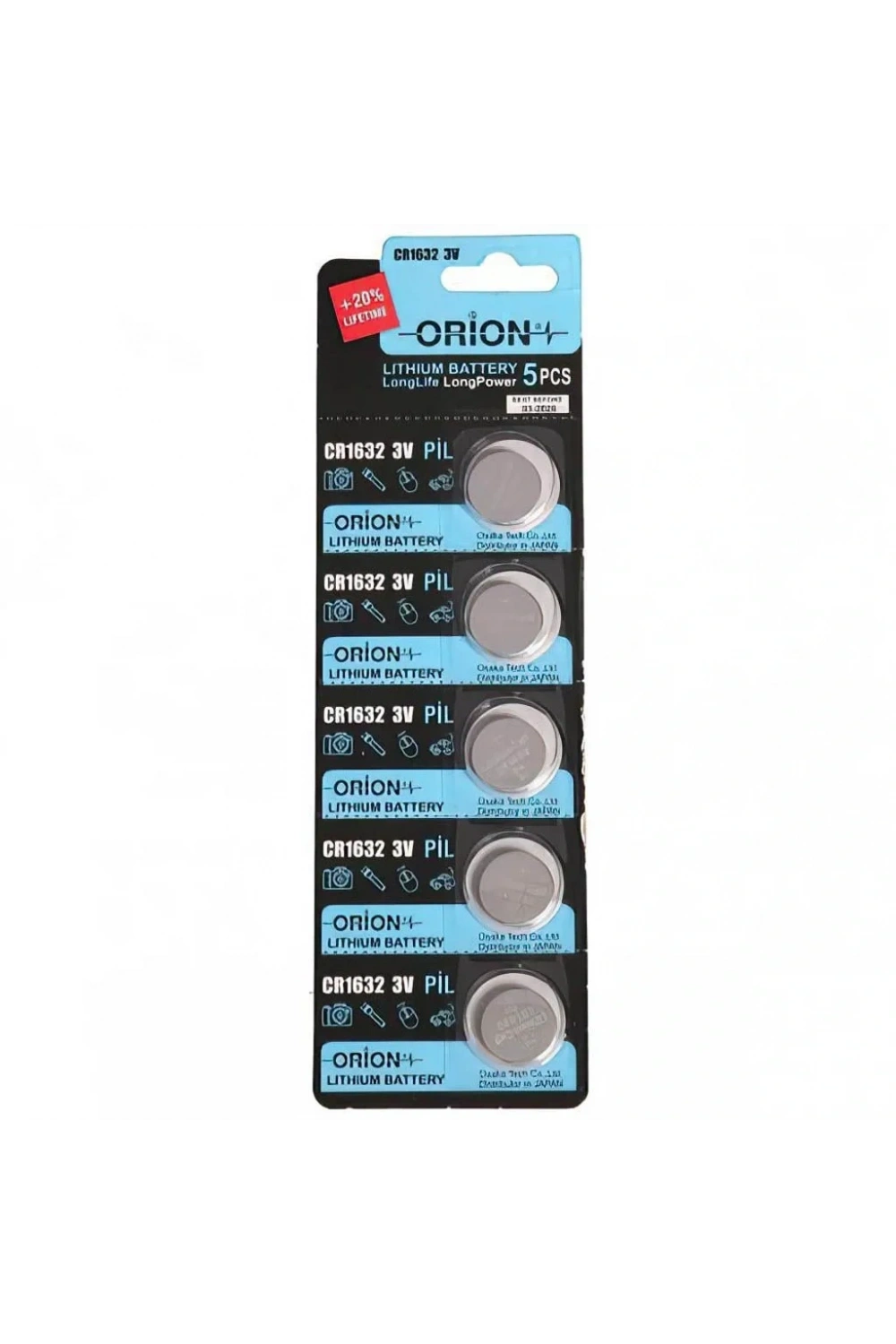 Orion CR1632 3V Lityum Pil 5li Paket