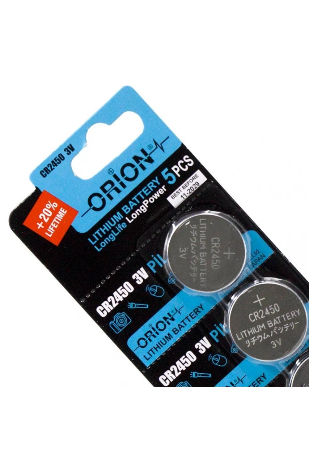 Orion CR2450 3V Lityum Pil 5li Paket