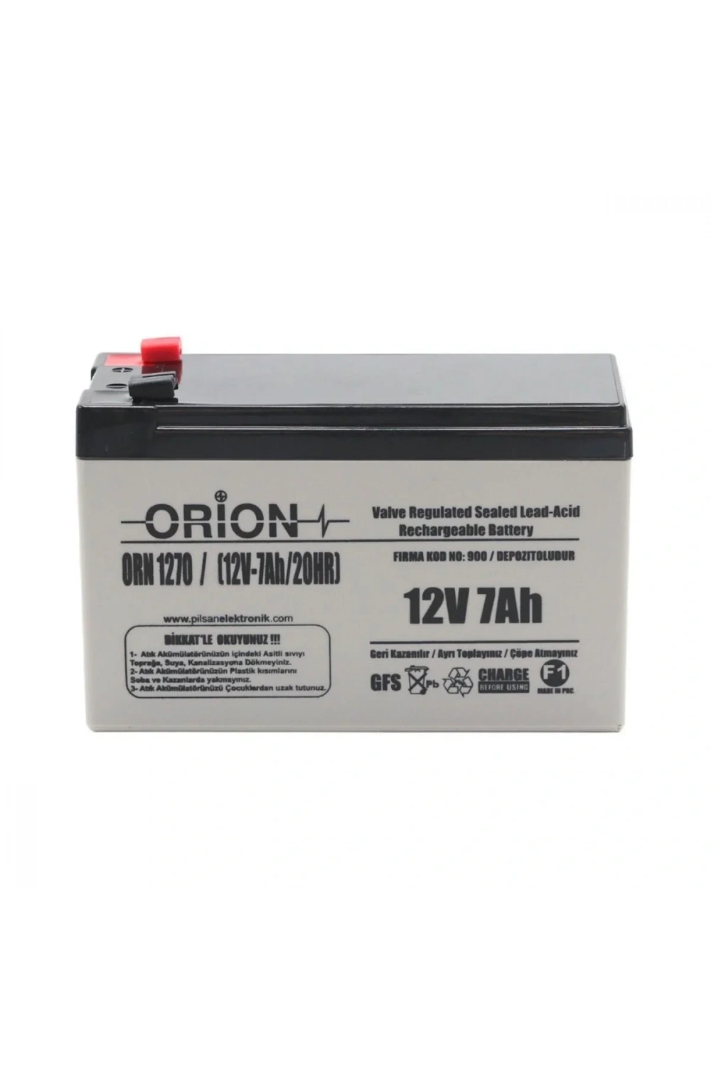 Orion ORN1270 12V 7.0Ah Bakımsız Kuru Akü