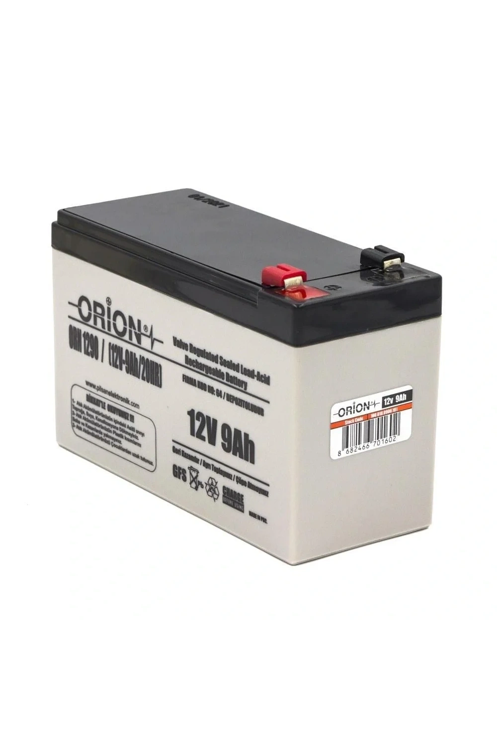 Orion ORN1290 12V 9.0Ah Bakımsız Kuru Akü