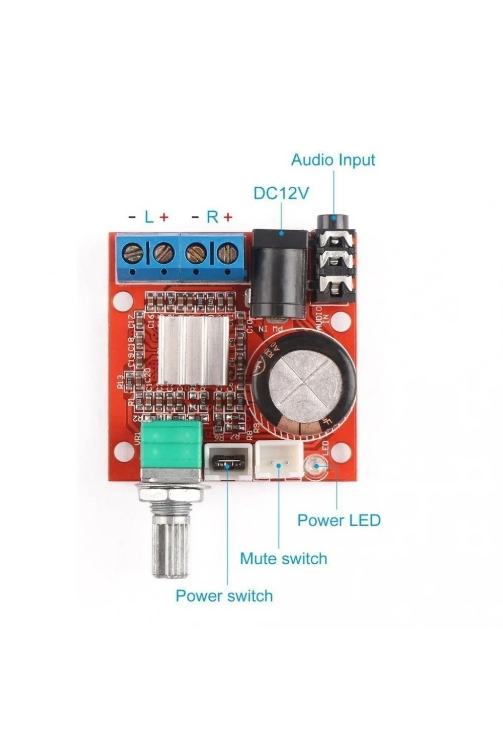 PAM8610 2x15W D Sınıfı Stereo Amplifikatör Devresi Modülü