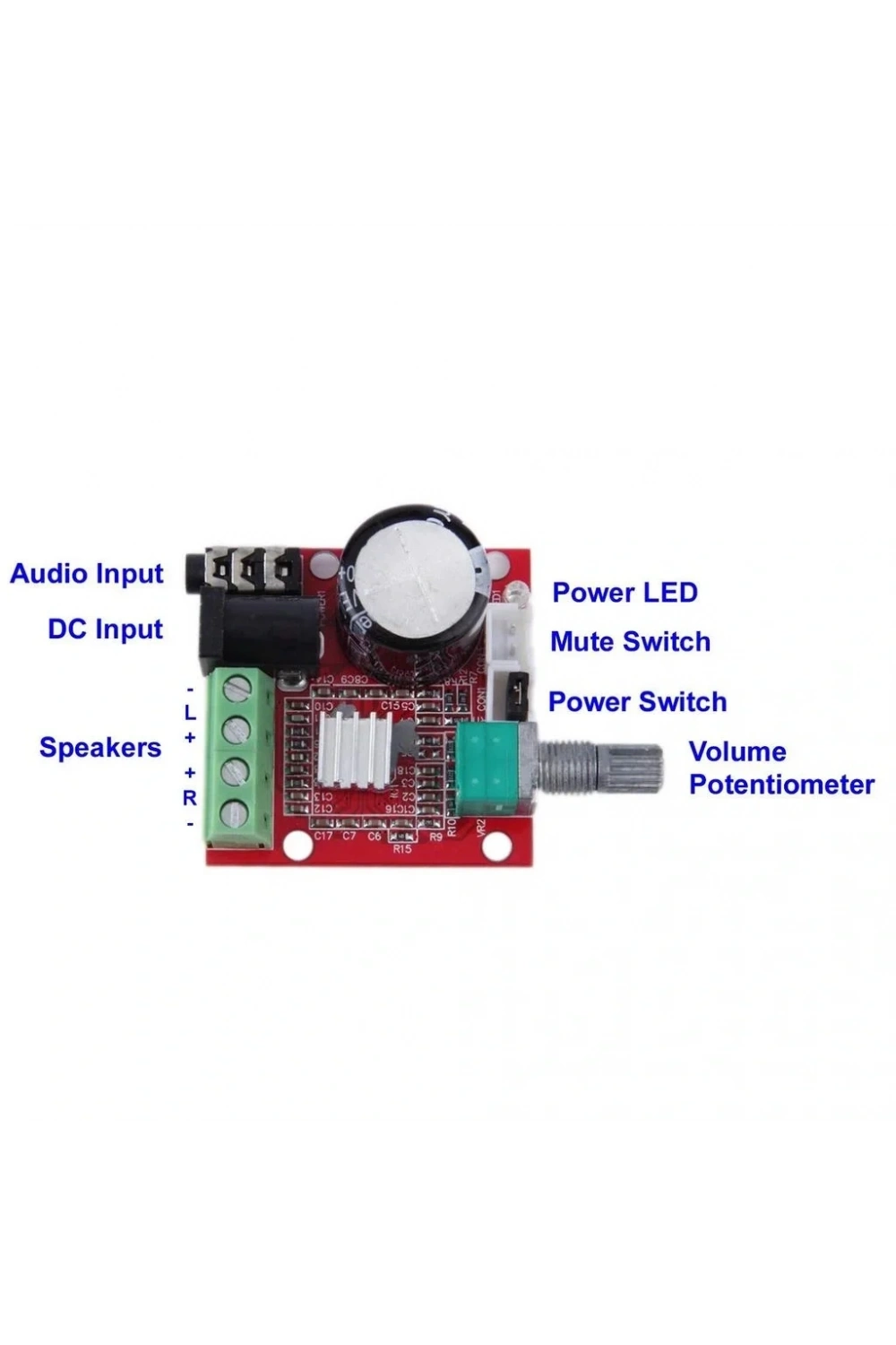PAM8610 2x15W D Sınıfı Stereo Amplifikatör Devresi Modülü