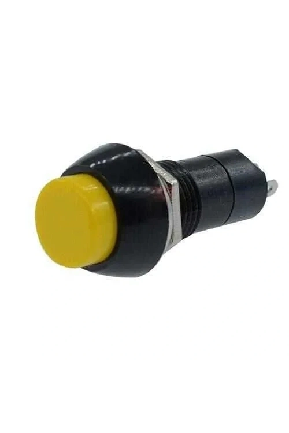 PBS-11A 12mm Anahtarlı Push Buton - Sarı
