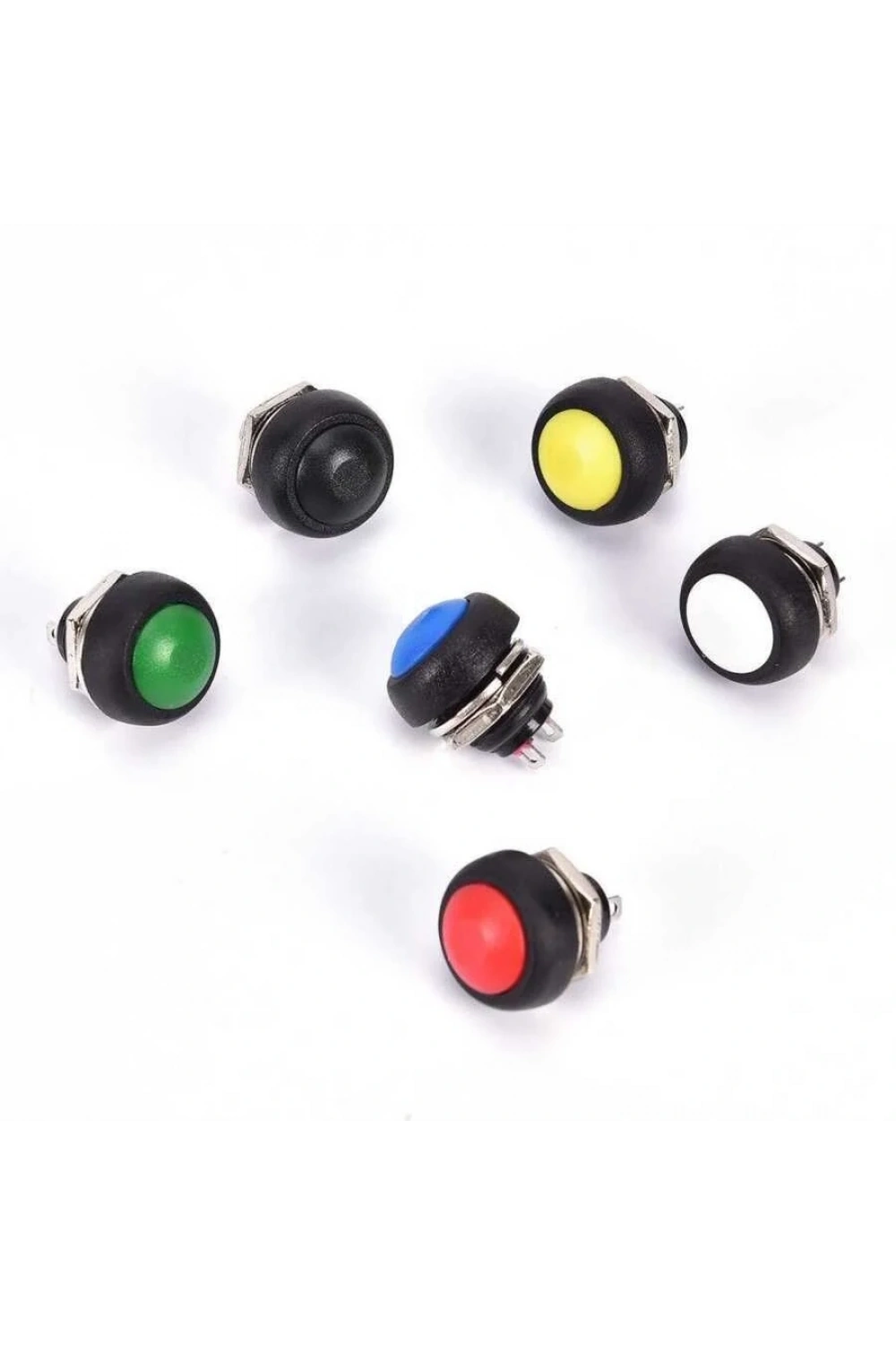 PBS-33B 12mm Push Buton - Siyah