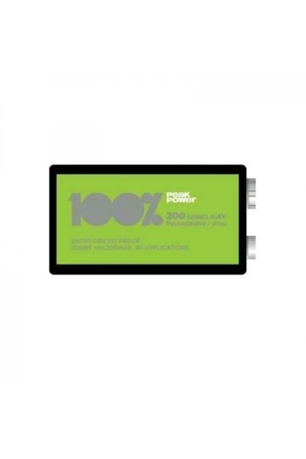 PeakPower 200mAh 9V Şarj Edilebilir Pil
