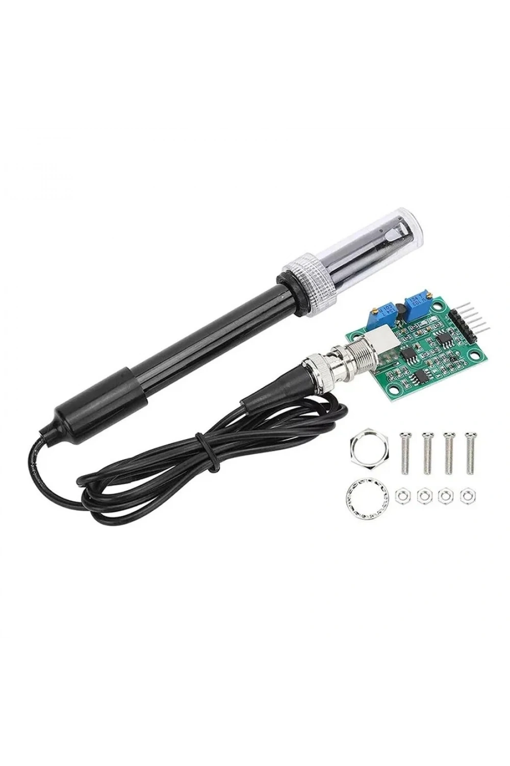 PH0-14 PH Değeri Algılama Sensörü Modülü + PH Elektrot Probu