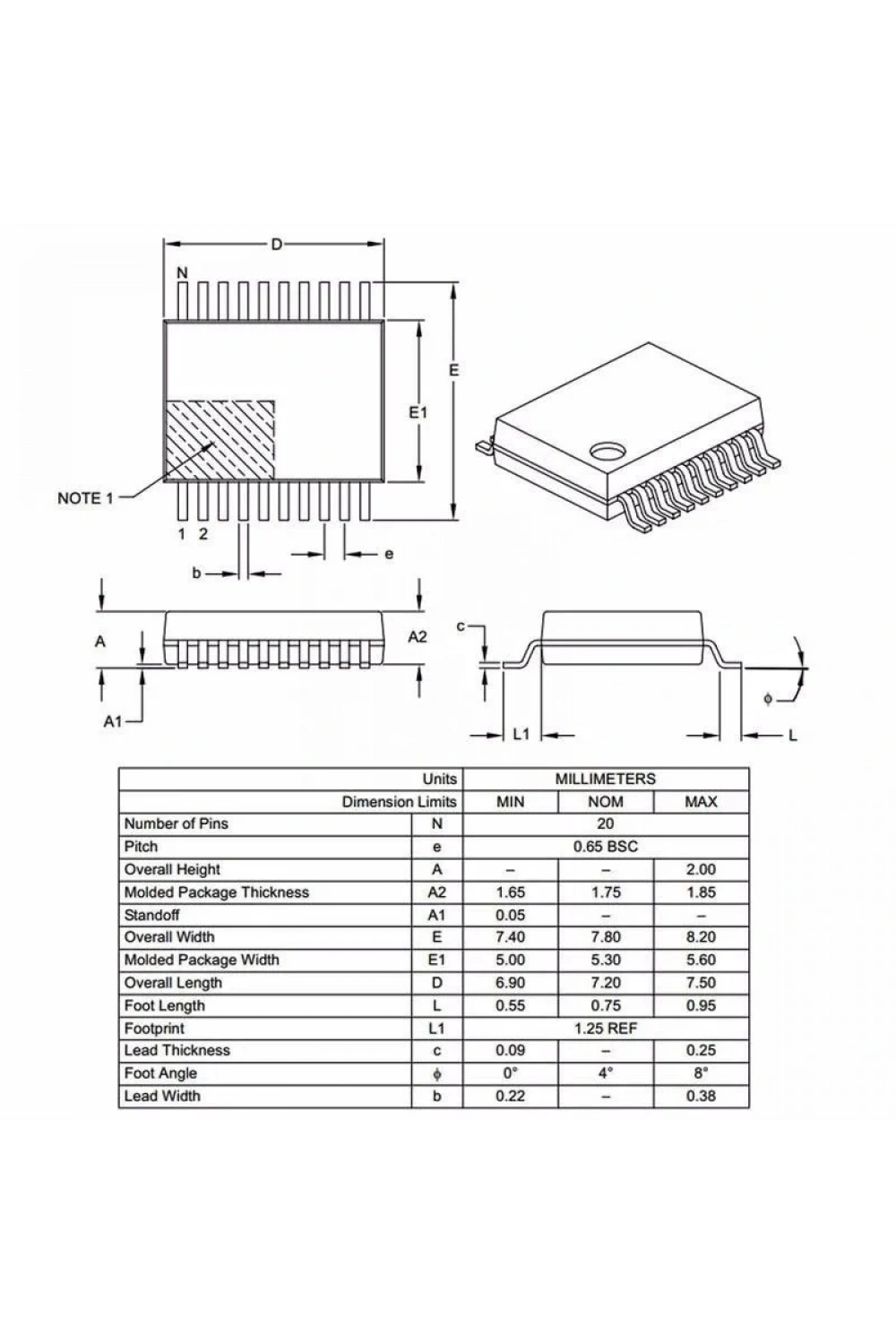 PIC16F1828 I/SS SMD SSOP-20 8-Bit 32 MHz Mikrodenetleyici