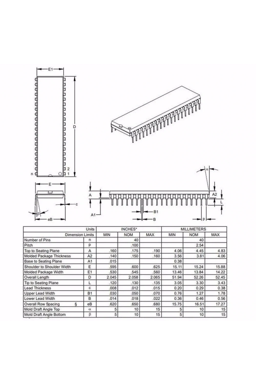 PIC16F877A-I/P DIP40 8-Bit 20 MHz Mikrodenetleyici