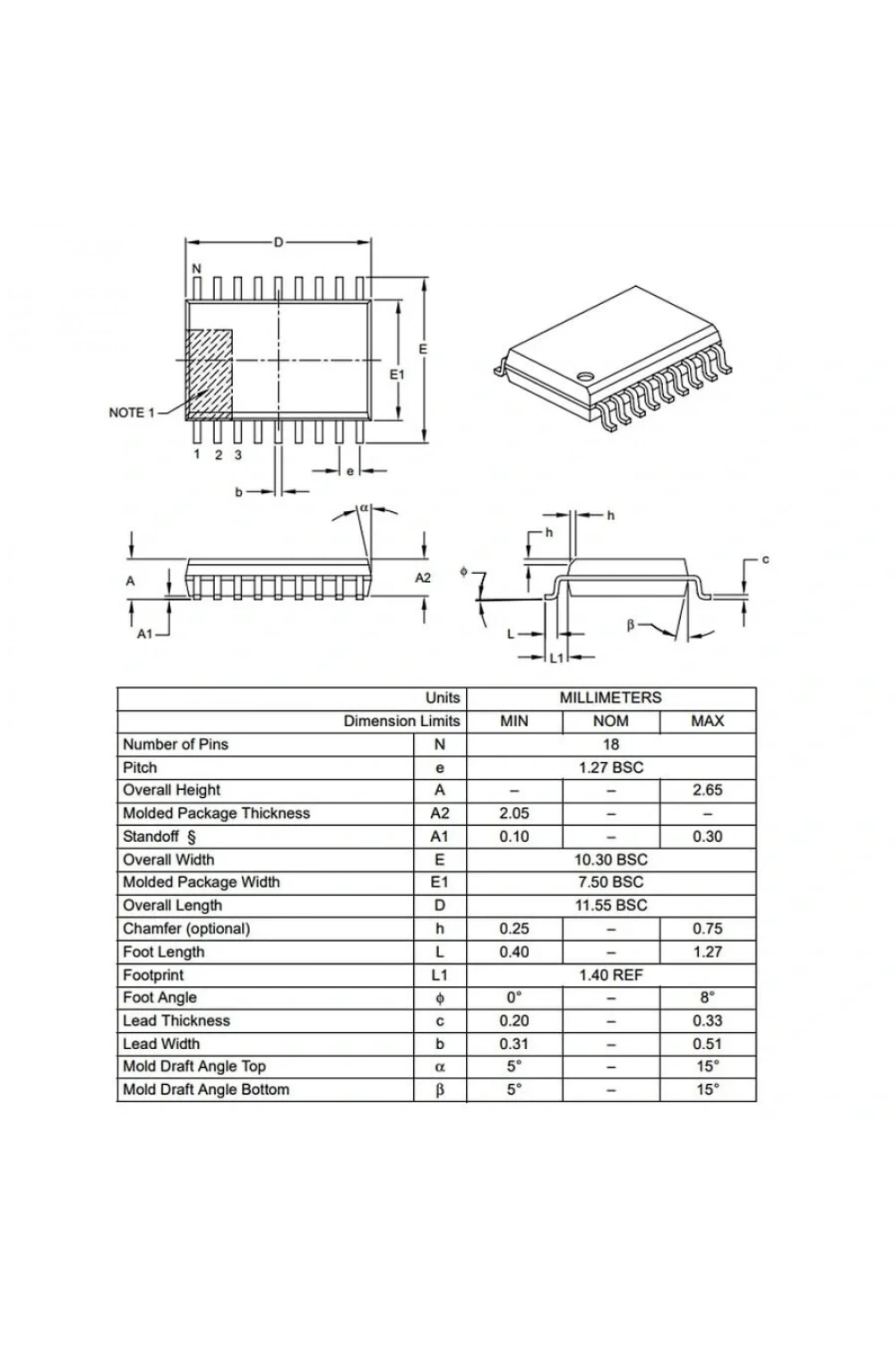 PIC16F88 I/SO SOIC-18 8-Bit 20MHz Mikrodenetleyici
