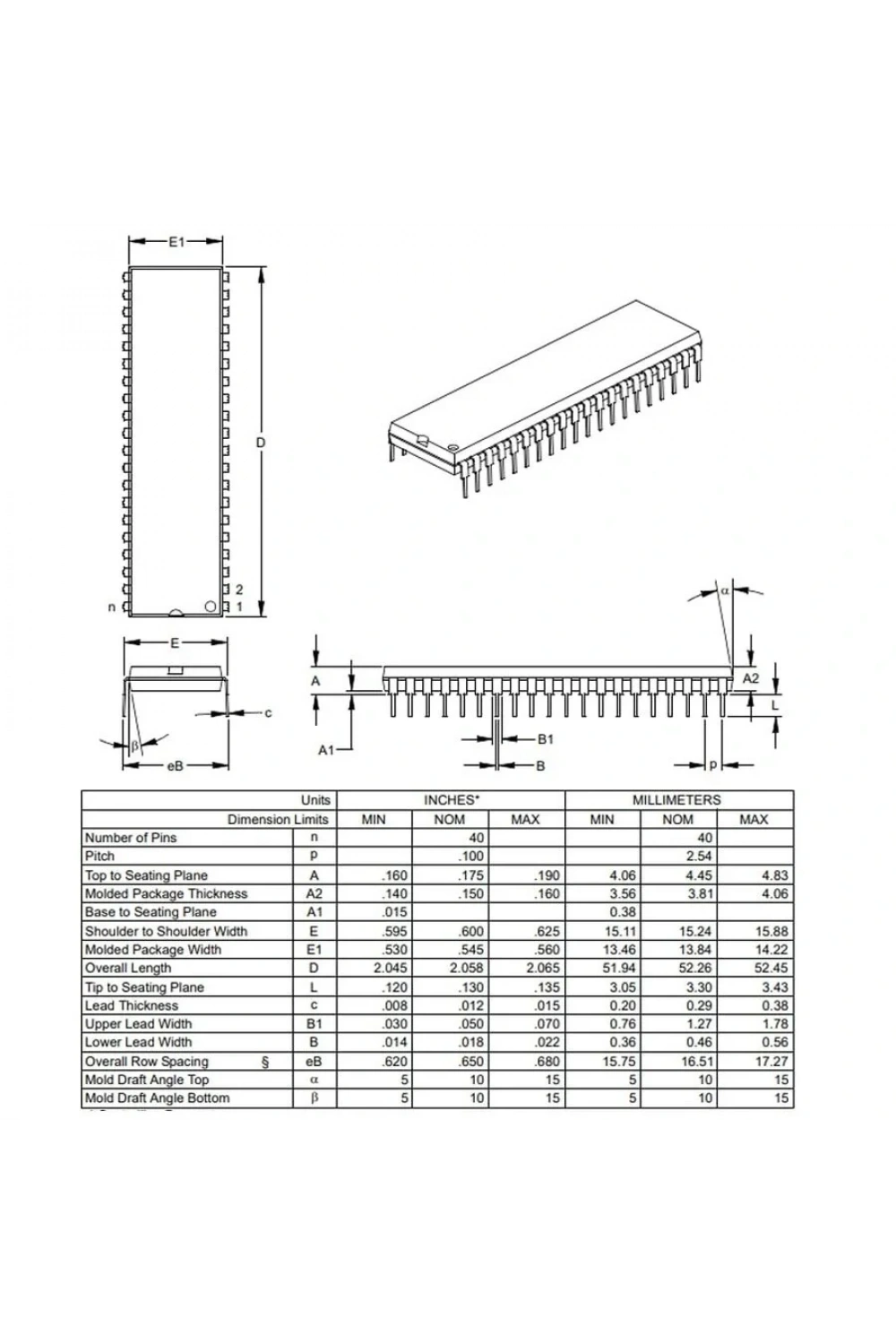 PIC16F887-I/P PDIP-40 8-Bit 20MHz Mikrodenetleyici