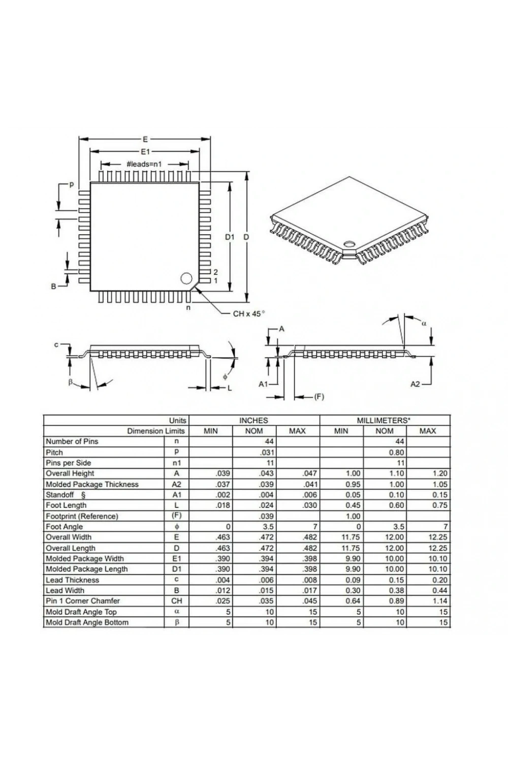 PIC16F887 I/PT SMD 8-Bit 20 MHz Mikrodenetleyici